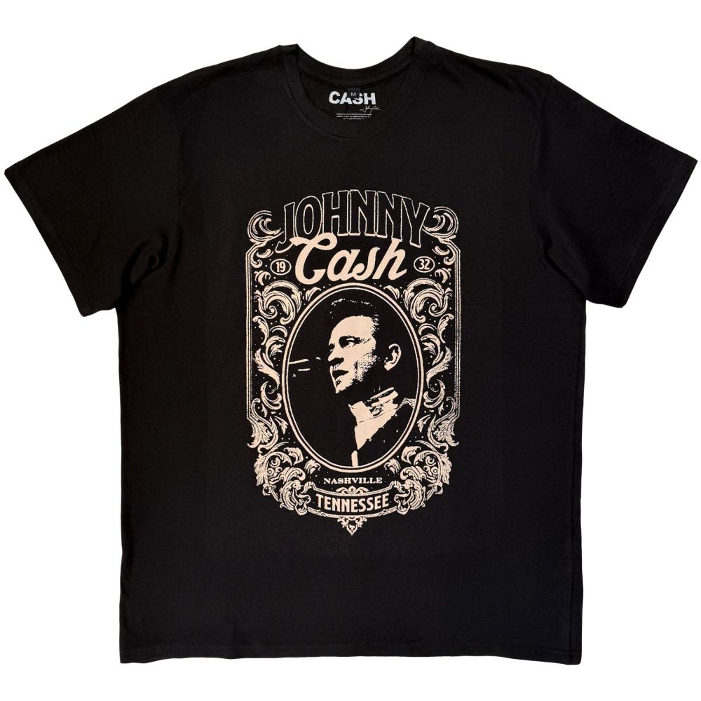 Johnny Cash - Nashville Mens Tshirt - Black